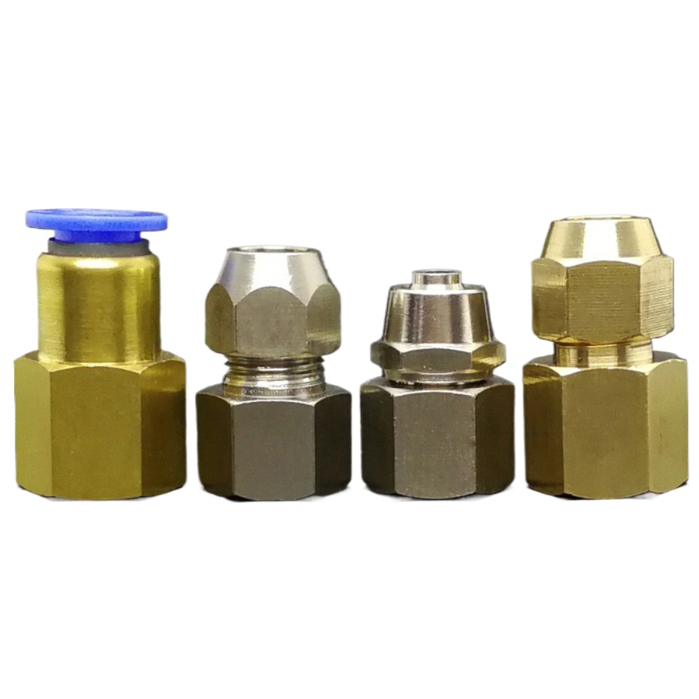 Compression Fitting Brass - M10/12/14/16/18/20 Metric Female Push in Connect