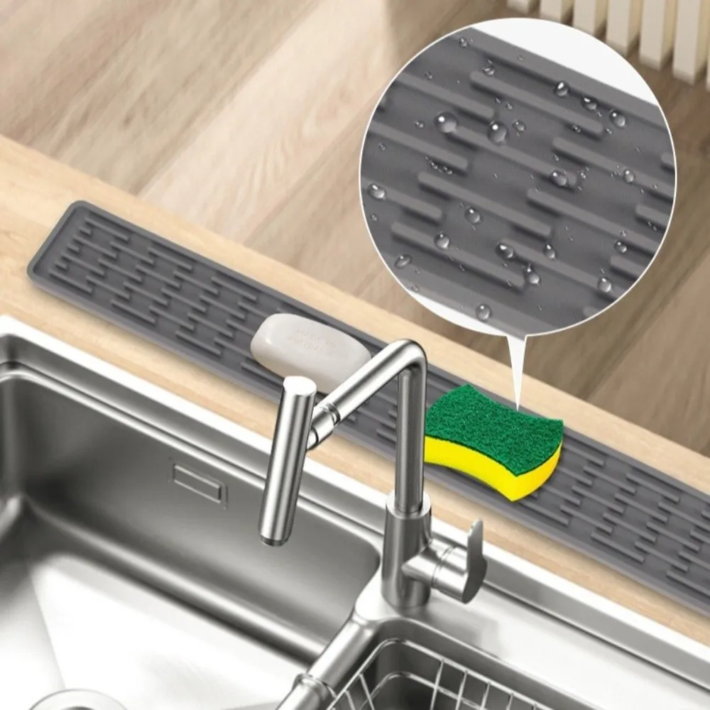 Silicone Tap Washer - Non-slip Silicone Drainage Mat Foldable Utensils