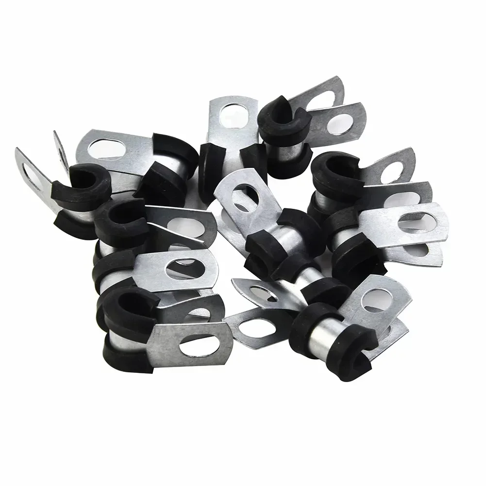 12x Metal P Clips Rubber Lined - Plastic Pipe Clip review and price