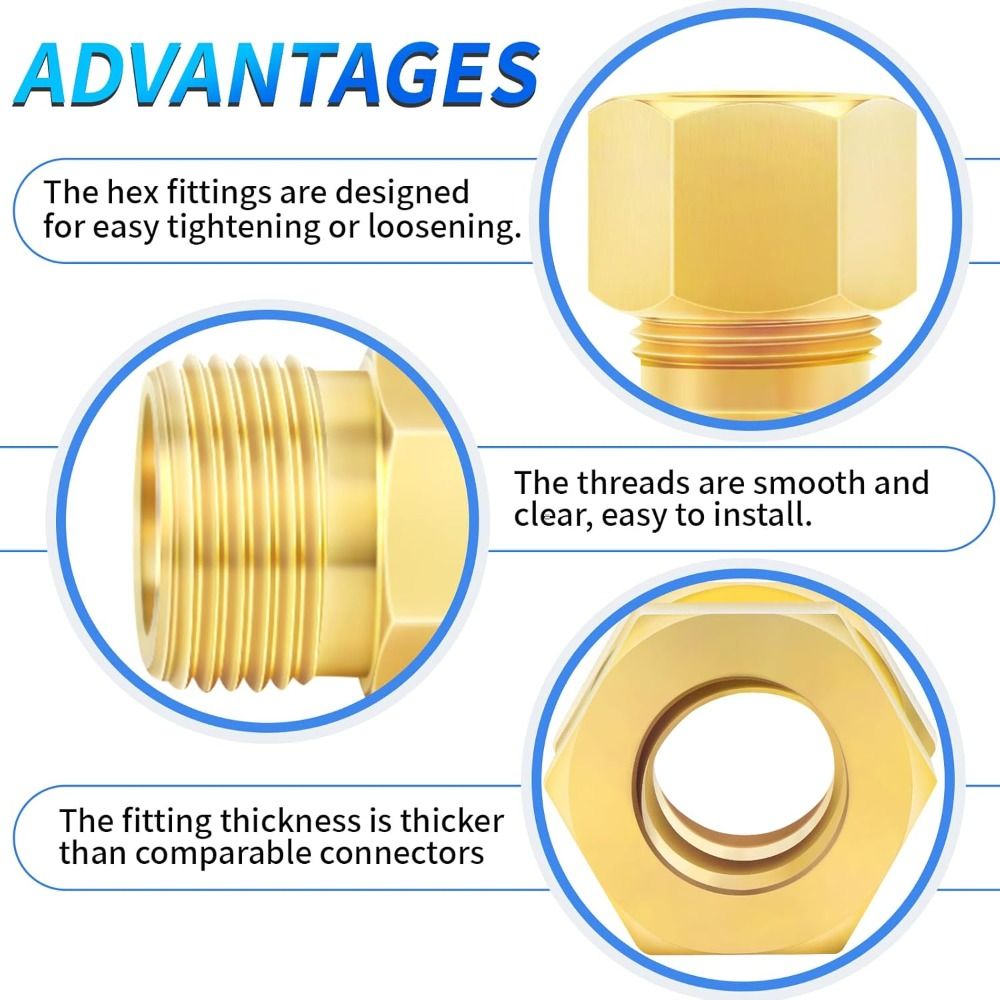 Connector Brass Brass Compress - Compression Fitting Brass review and price
